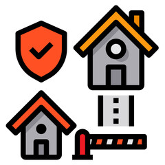 Barrier filled outline icon