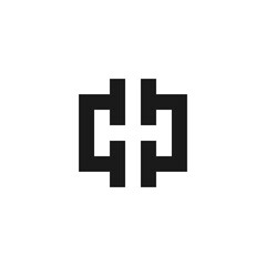 CHC letter initial square ornament logo design inspiration
