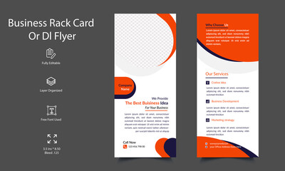 Digital Marketing agency Rack Card Template Design
