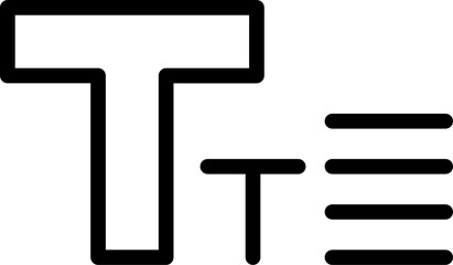 text edit minimal line icon