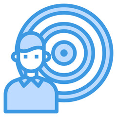 Target blue outline icon