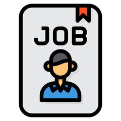 Job filled outline icon