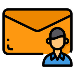 Mail filled outline icon