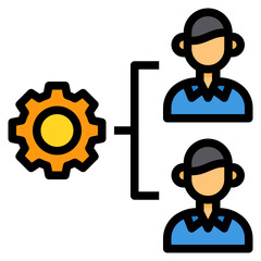 Organization filled outline icon