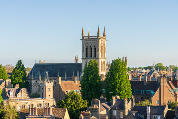 Fototapeta na wymiar St. Mary's church tower in Cambridge. England