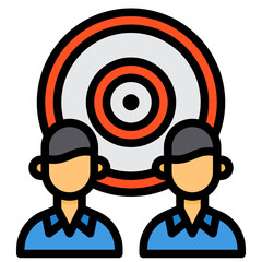 Target filled outline icon