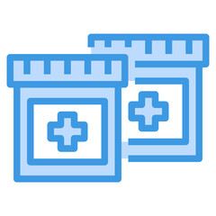 Obraz premium Medicine blue outline icon