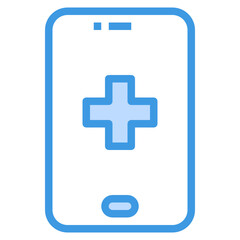 Smartphone blue outline icon