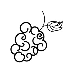 Grape icon. Fruit icon. Outline. Black and White. for logo,icon,symbol and sign