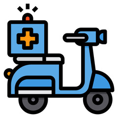 Scooter filled outline icon