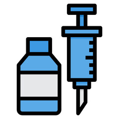 Syring filled outline icon