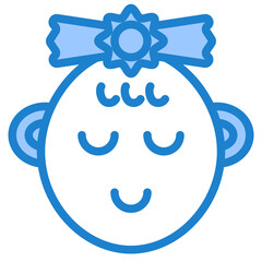 Girl blue style icon