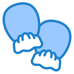 Mitten blue style icon