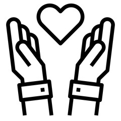 Charity outline icon