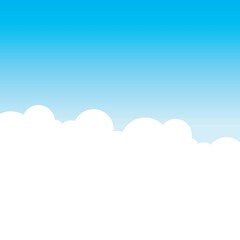 blue sky with cloud  illustration  vector background design