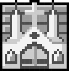 Obraz premium ドット絵・教会 Pixel Art / Church