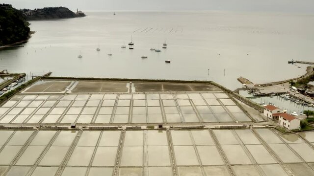 Aerial view over Many boats docking , Slovenia beach
Drone view Javni zavod krajinski park Strunjan, Slovenia

