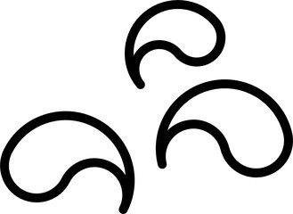 water splash minimal line icon