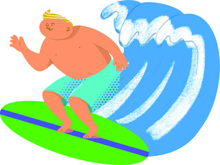 A surfer with surfboard