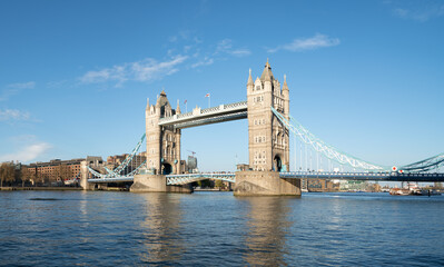 Fototapeta na wymiar Tower Bridge famous landmark of London. England
