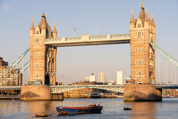 Fototapeta na wymiar Tower Bridge seen from south bank of river Thamess in London. England