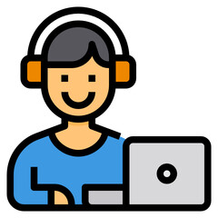 Working filled outline icon