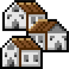 ドット絵・村 Pixel Art / Village © Akinori Matsuda