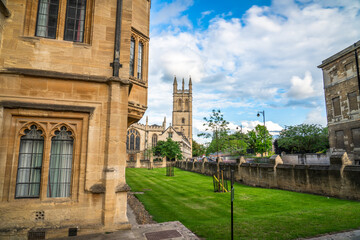 Magdalen bell tower in Oxford. England
