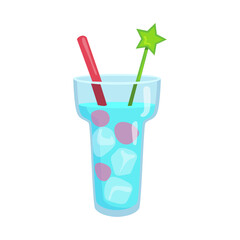 glass cocktail in an elegant cup isolated on white background. continuous line drawing doodle minimalist design