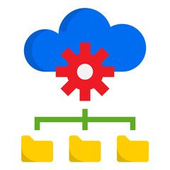 Management flat style icon