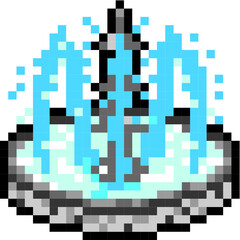 ドット絵・噴水 Pixel Art / Waterfountain