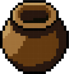 Obraz premium ドット絵・壺 Pixel Art / Vase