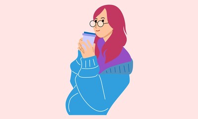 Woman Holding Iced Coffee Drinks