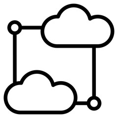 Cloud outline style icon