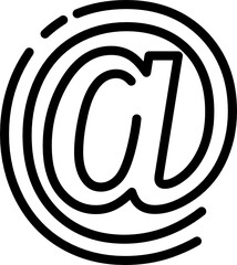 email minimal line icon