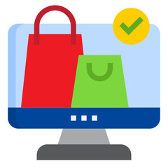 Shopping flat style icon