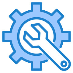 Content management blue style icon