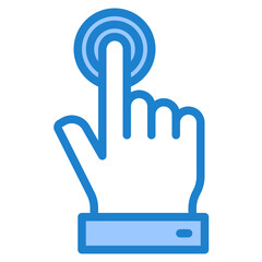 Touchscreen blue style icon