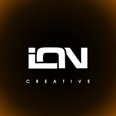 ION Letter Initial Logo Design Template Vector Illustration