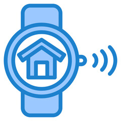 Smartwatch blue style icon