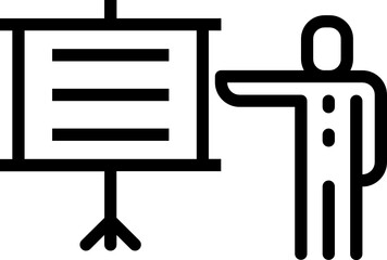 presentation minimal line icon