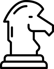 chess strategy minimal line icon