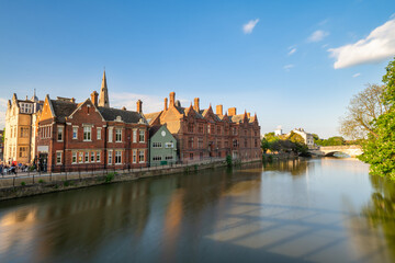Architecture of Bedford Riverside on the Great Ouse River 