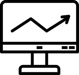 data analysis minimal line icon