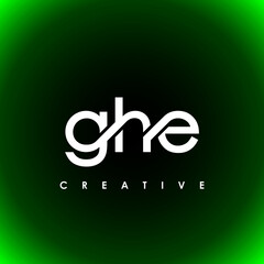 GHE Letter Initial Logo Design Template Vector Illustration