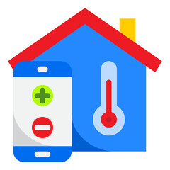 Tempurature control flat style icon