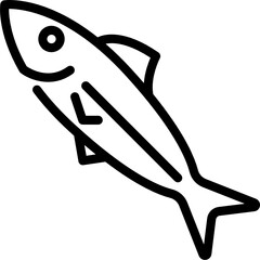 fish minimal line icon