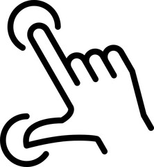 double hold minimal line icon