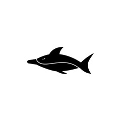 dolphin fish icon vector sign symbol