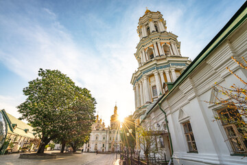 Great Lavra bell tower at Kiev Pechersk Lavra. Ukraine